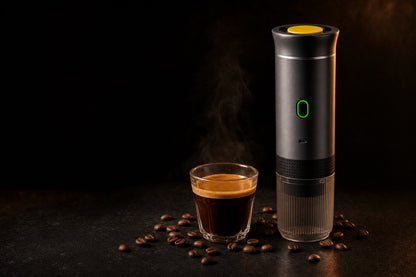 CaféGo junto a un espresso recién hecho